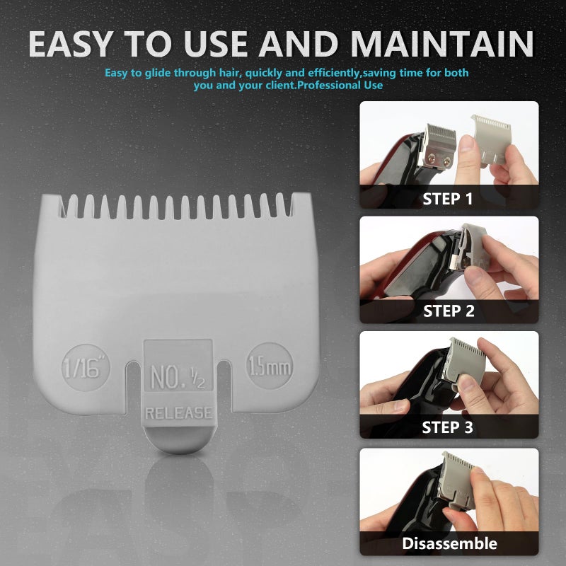 CHAR YONG 1/16" Replacement for Wahl Professional Attachment Clipper Guide Replacement Guard 1.5mm #1/2 - Image 3